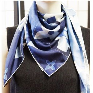 Vintage Louis Vuitton LV silk floral monogram square scarf/wrap